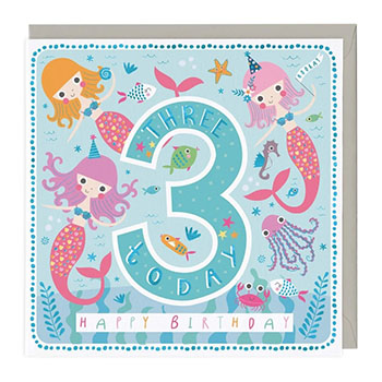 Card 3 Today Happy Mermaids Birthday